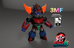 Chibi Goldorak -2 Poses -STL + 3MF 3d model