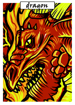 Dragon token for Magic the Gathering 3d model
