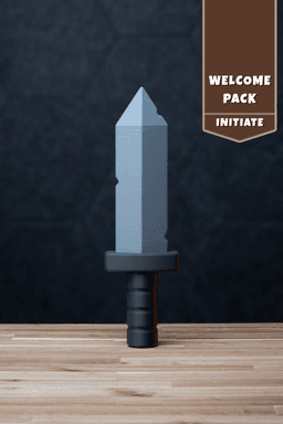 Initiate Knight's Sword - Welcome Pack Prop Kit | No Supports, No AMS, No Glue 3d model
