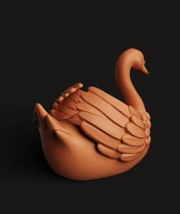 Elegant Swan Organizer STL | Bird Pen Holder 3D Print | Desk 3d model