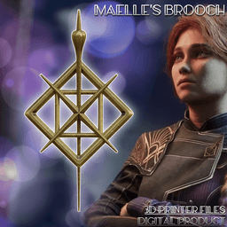 Maelle Cosplay Jewelry Broosh Clair Obscur: Expedition 33 3d model