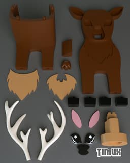 REINDEER GLASSES HOLDER 3d model