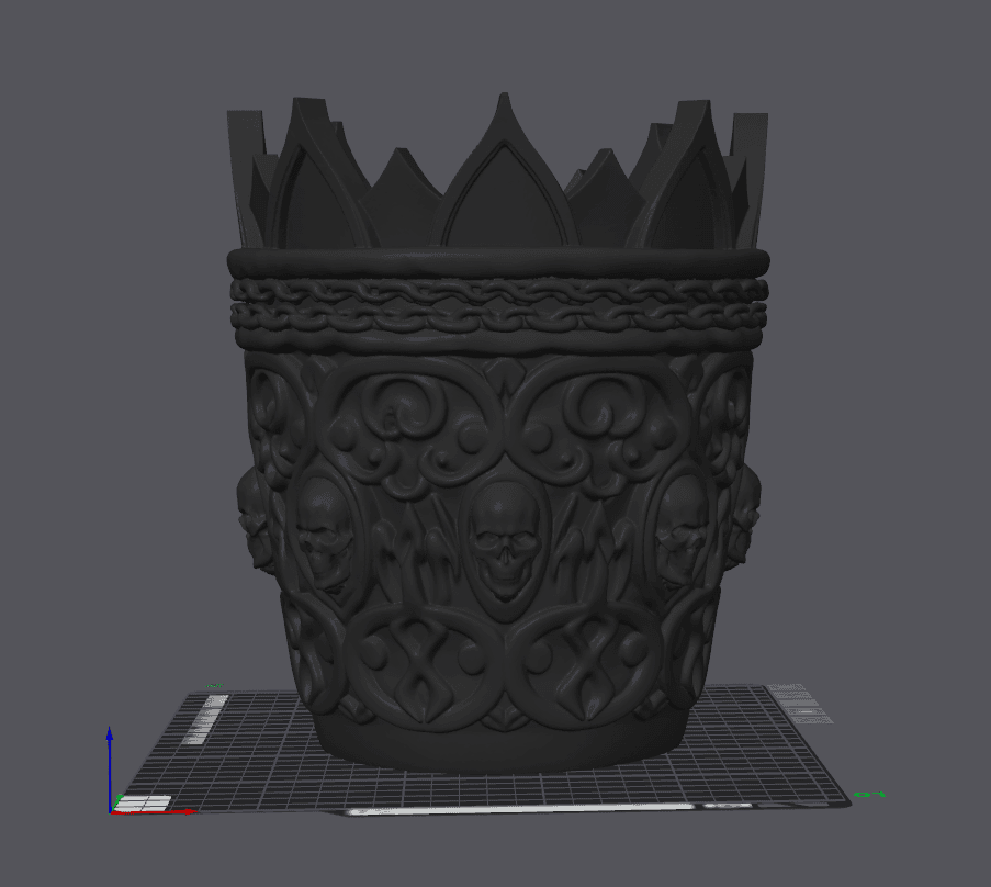 crown of the fallen plant pot.3mf 3d model