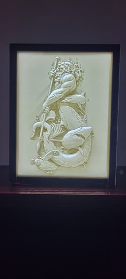 Poseidon God of the Sea Lithophane 3d model