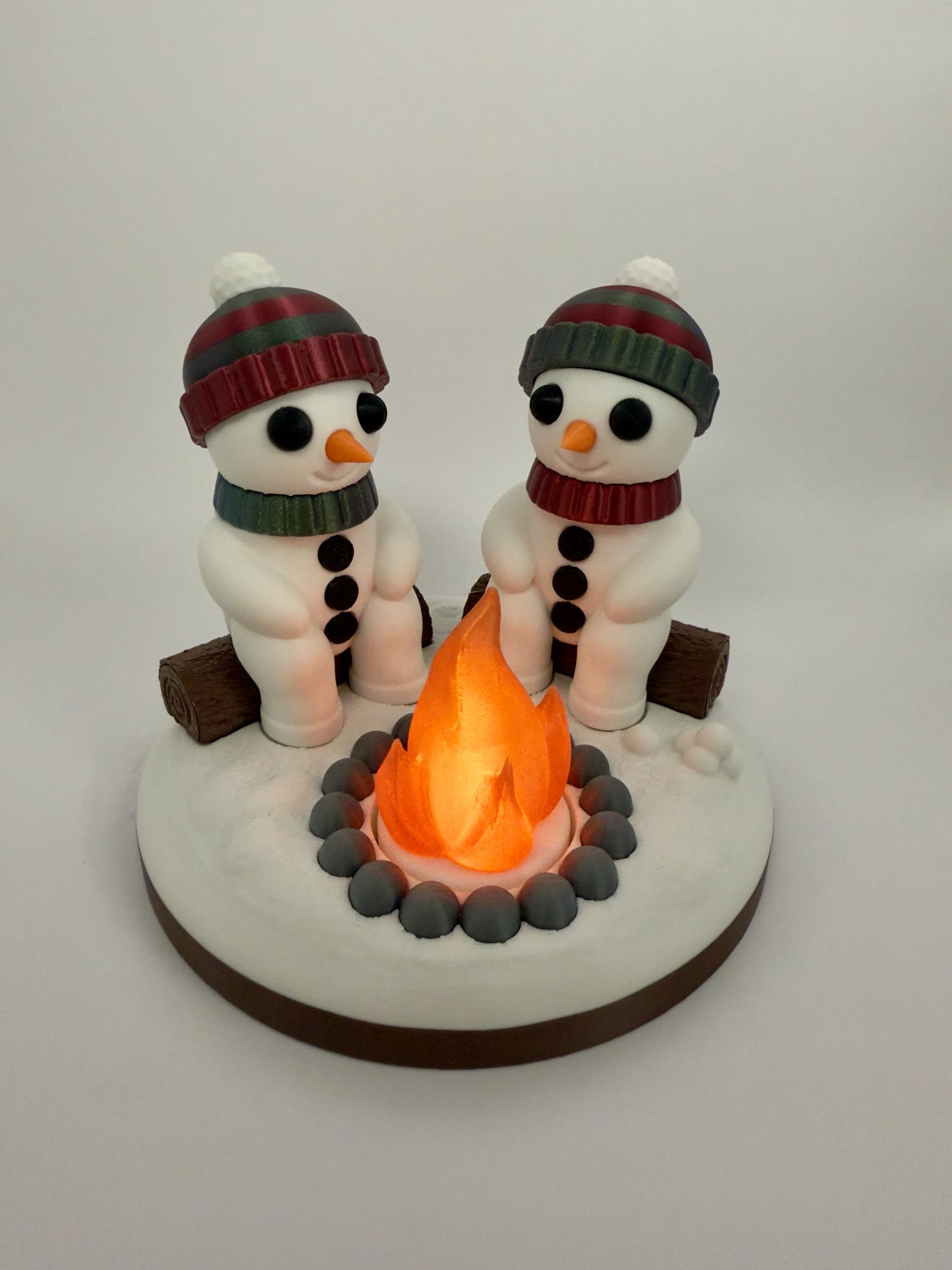 Campfire snowmen