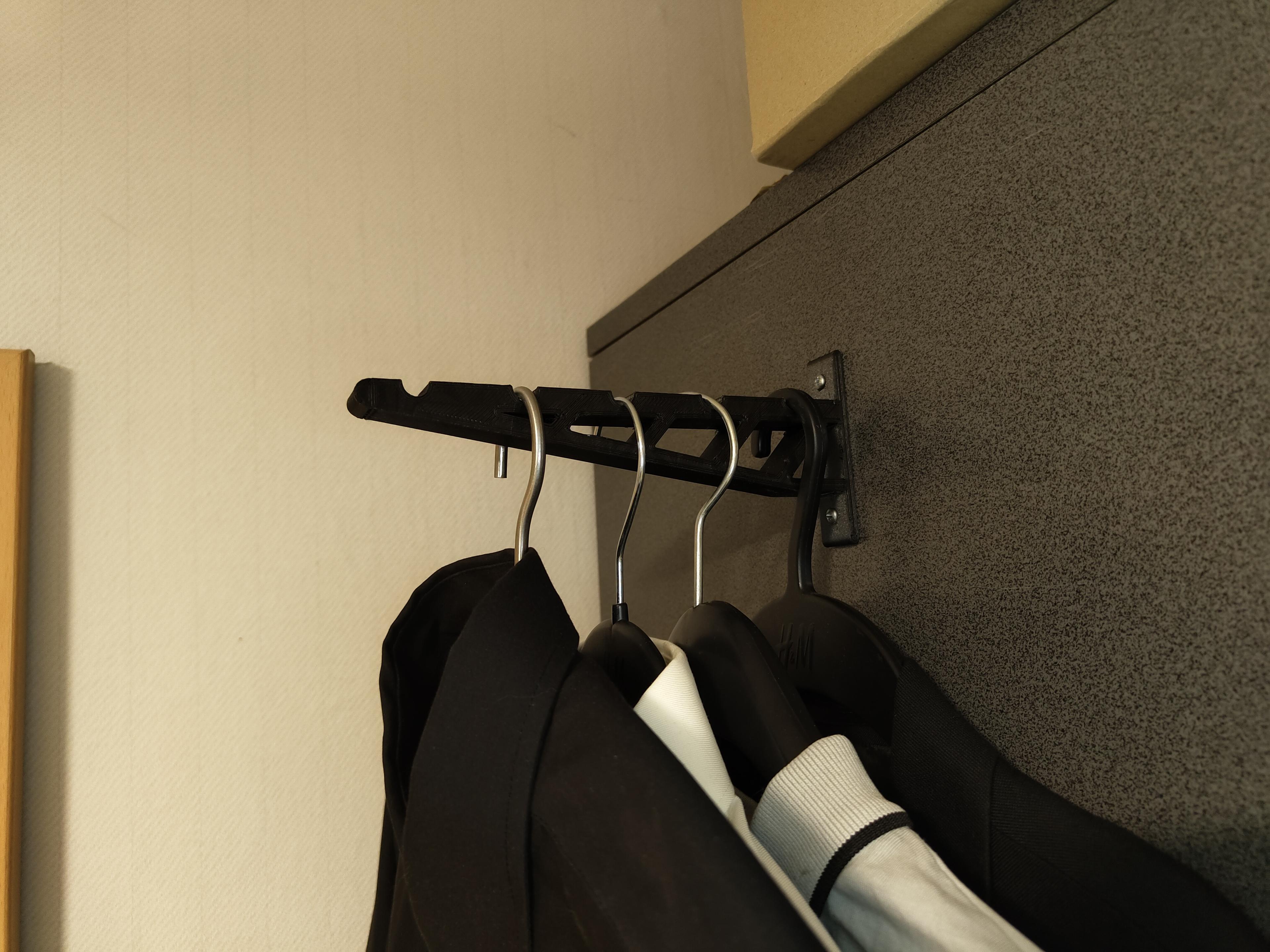 Clothing rack for cloak hangers 3d model