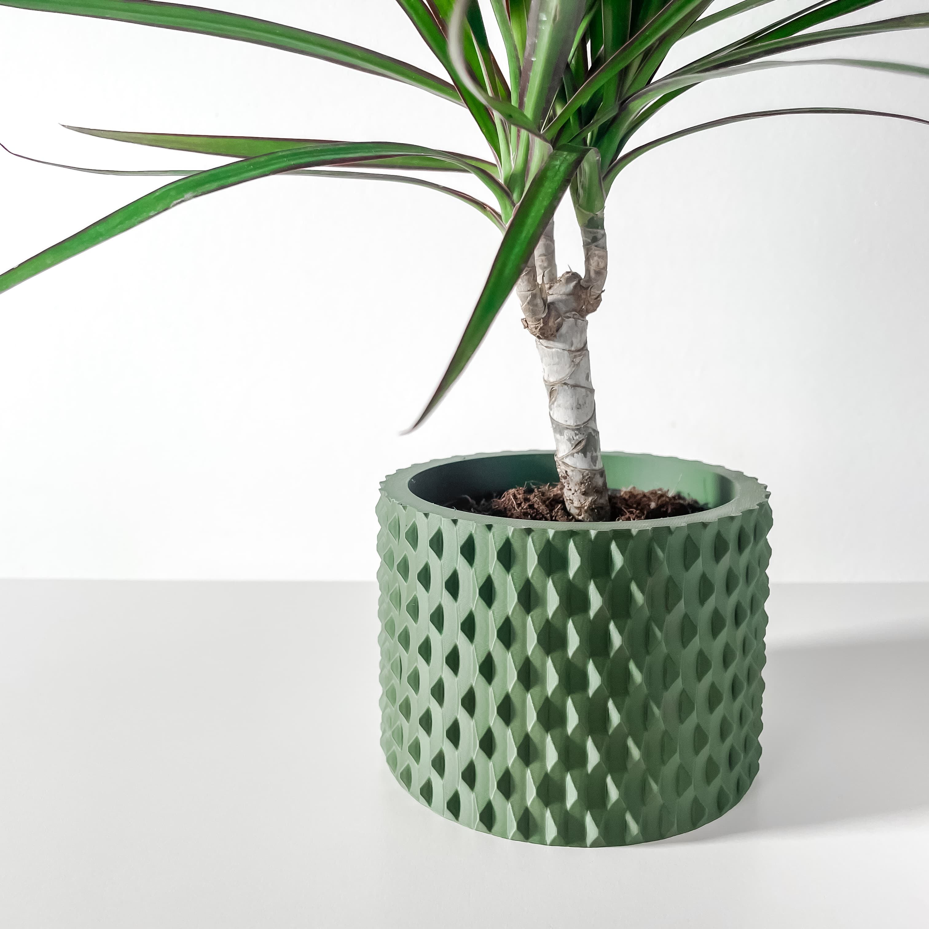 The Ondir Planter Pot with Drainage Tray & Stand Included | Modern and Unique Home Decor 3d model