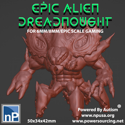6mm/8mm Epic Alien Dreadnought 3d model