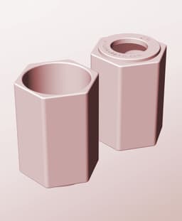CH68-105-P Pierced container modular stackable module bin box 3d model