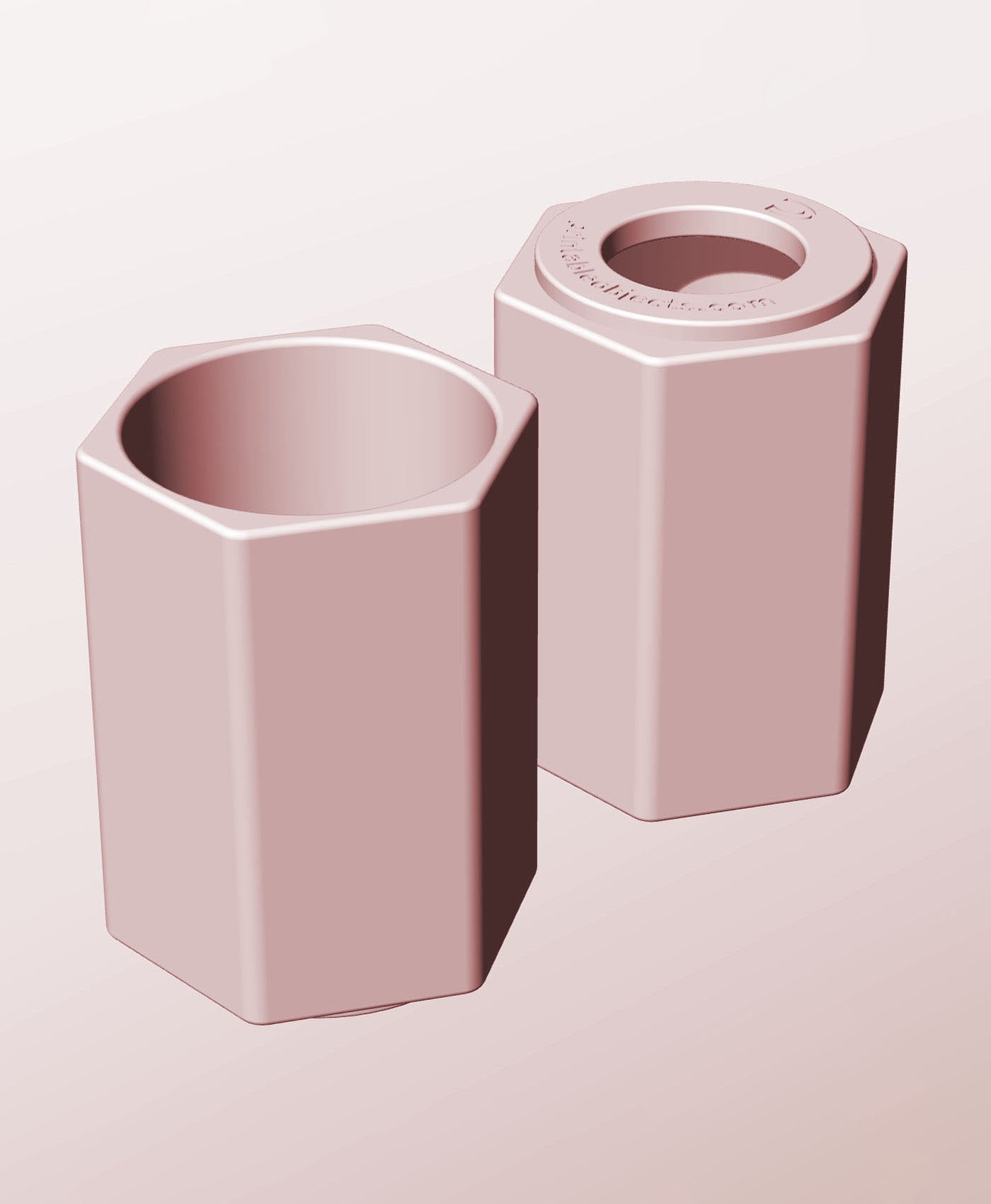 CH68-105-P Pierced container modular stackable module bin box 3d model