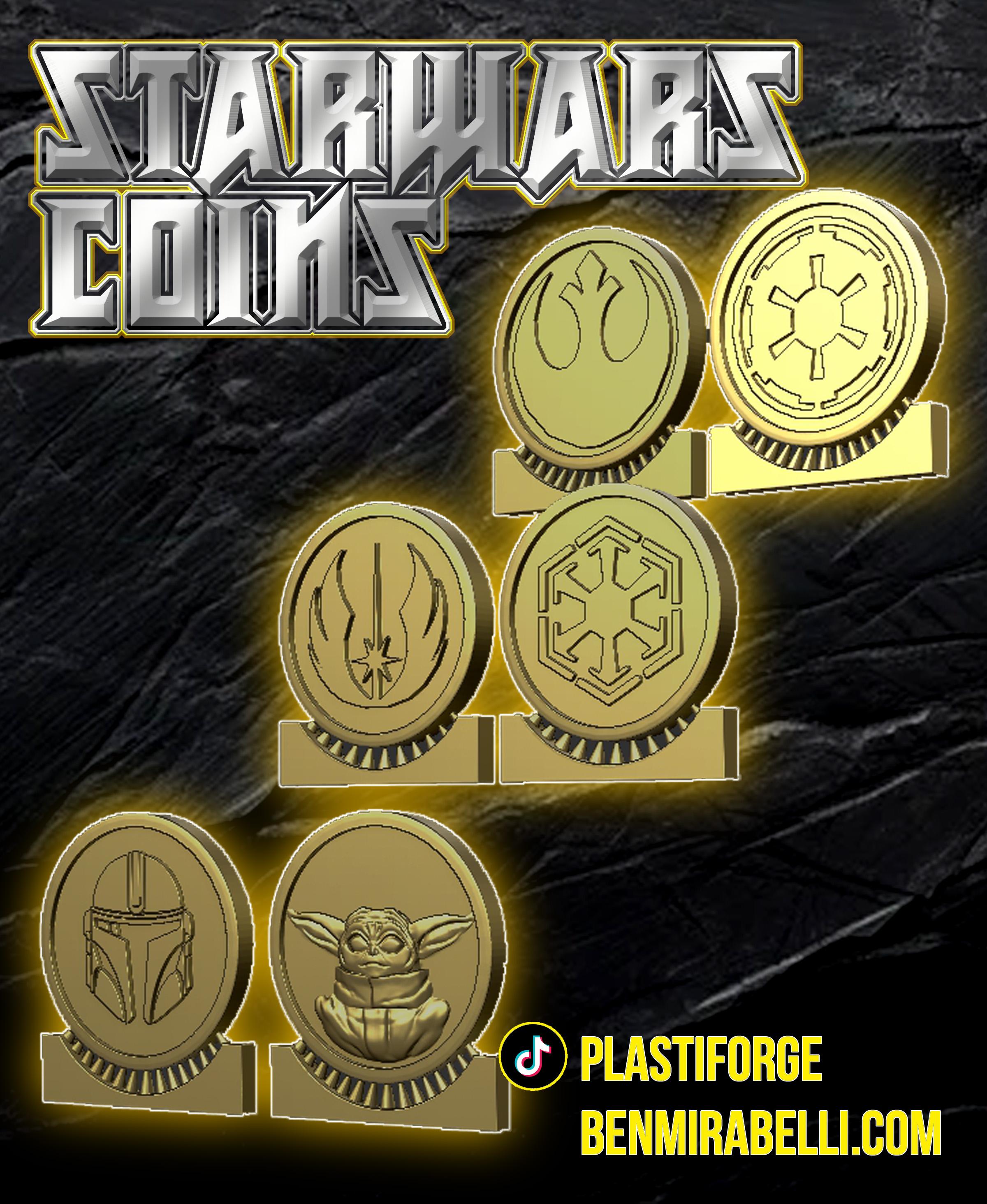 Star Wars Challenge coins 3d model