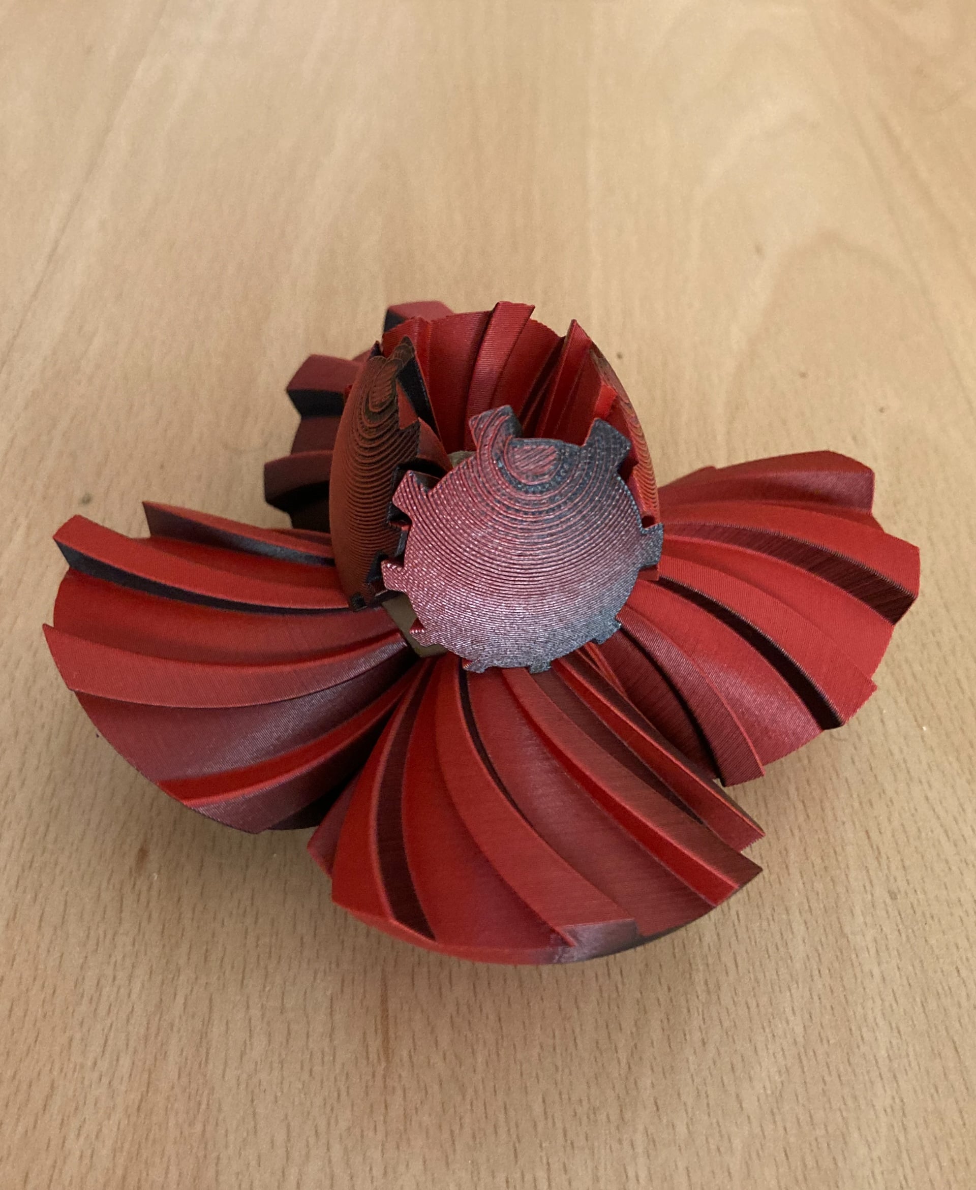 Printed in Polymaker PLA PolyTerra, heart and pins in ColorFabb PLA/PHA which is more flexible, does not "snap break" and also more slick so no need for any lubricant. All fits just right with basic pins. Thank you. Printed on Prusa MK4 with inputShaper 0.2mm structural