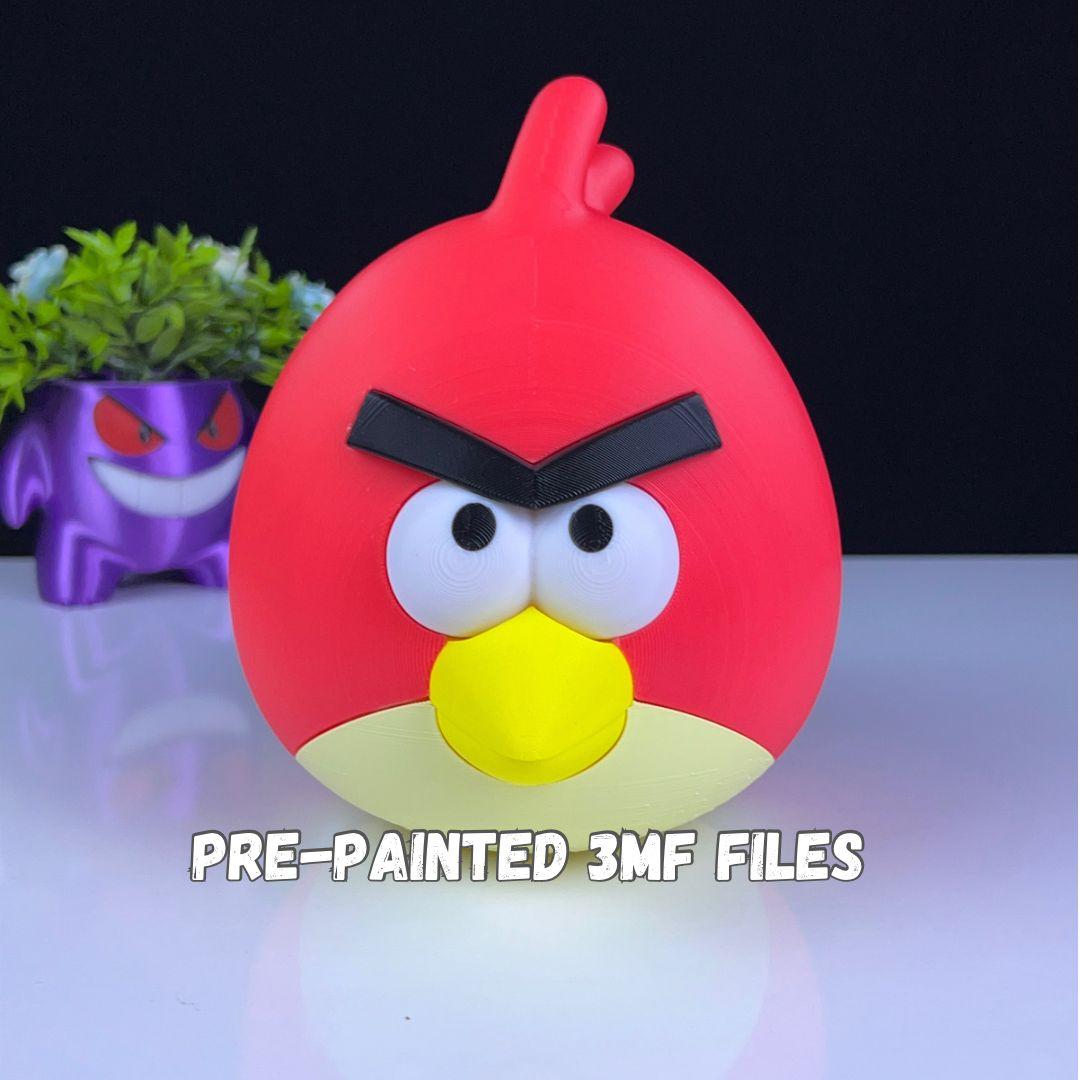 red angry bird 3mf 3d model