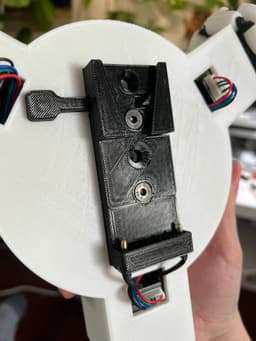 V mount plate with power rails 3d model
