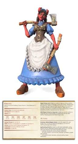Hansel and Gretel - Possessed Bakery - PRESUPPORTED - Illustrated and Stats - 32mm scale 3d model