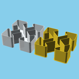 Cross Directions sign, nestable box (v1) 3d model