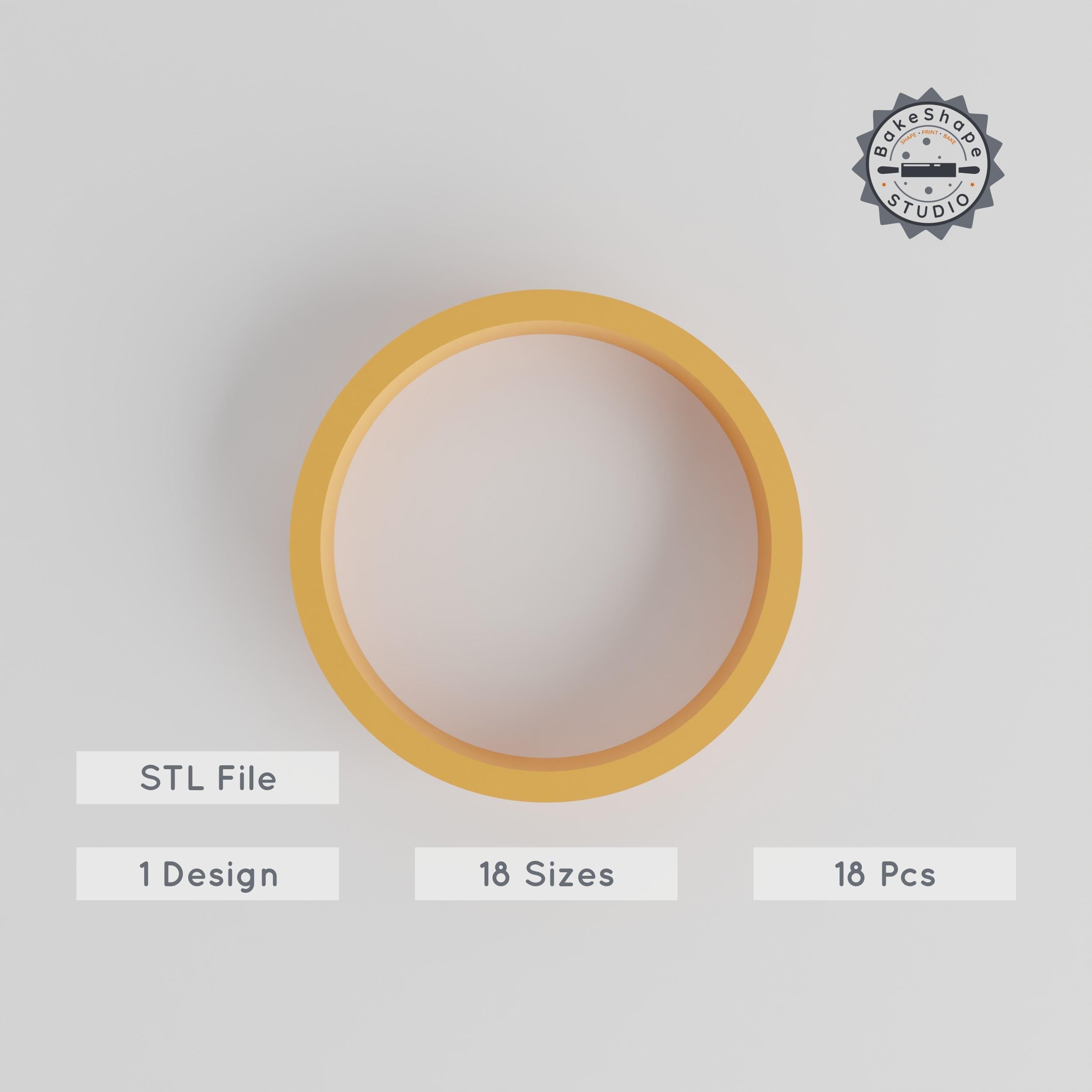 Circle Shape Cutter Set, 18 Sizes, Perfect for Cookies, Fondant & Clay PRODUCT_104 3d model