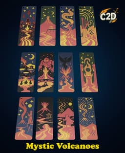 Mystic Volcanoes BookMarks 3d model