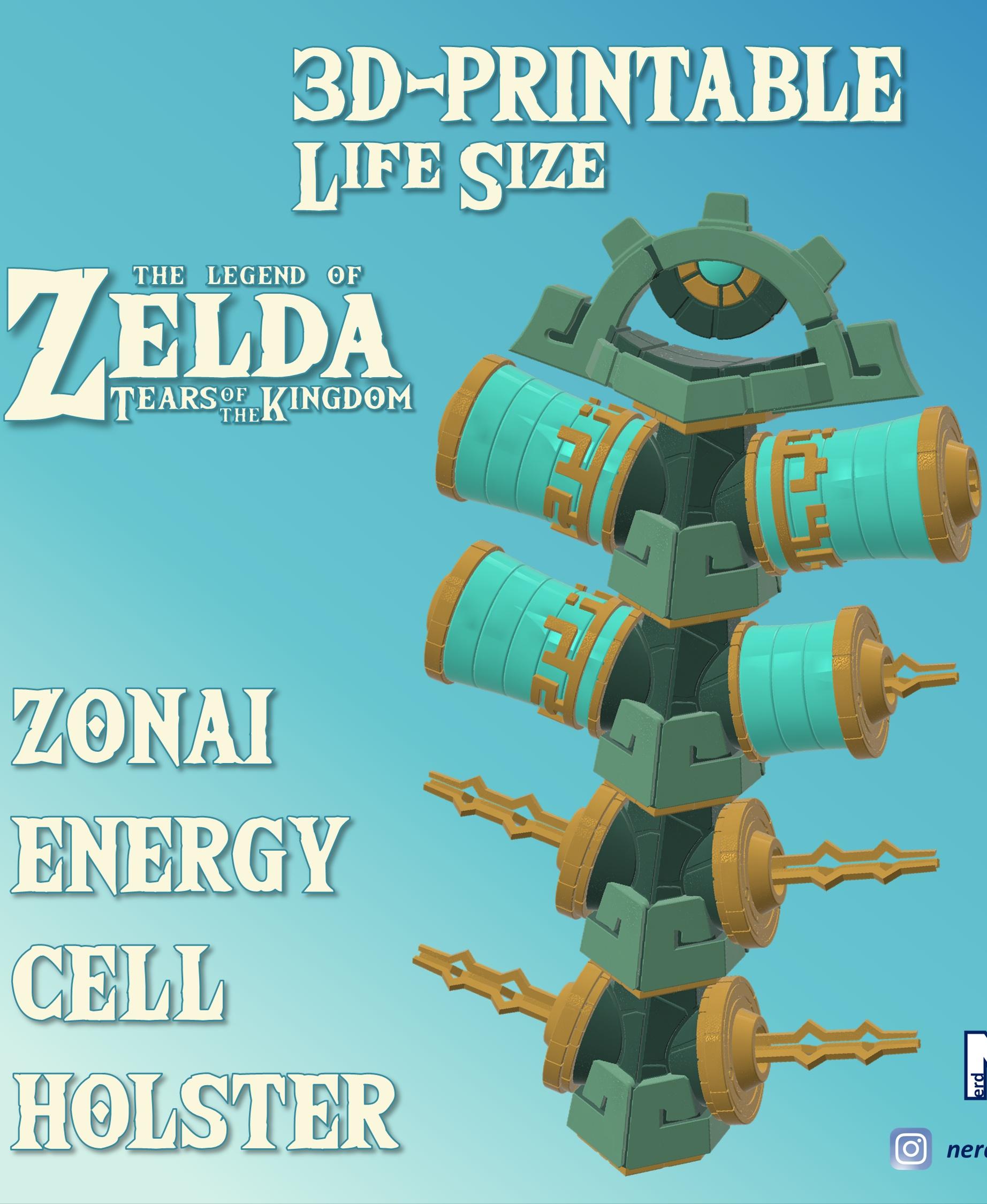 Zonai Energy Cell Holster - Zelda Tears of the Kingdom - Life Size 3d model