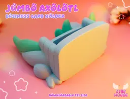 Jumbo Axolotl Business Card Holder + Axolotl Sticker 3d model