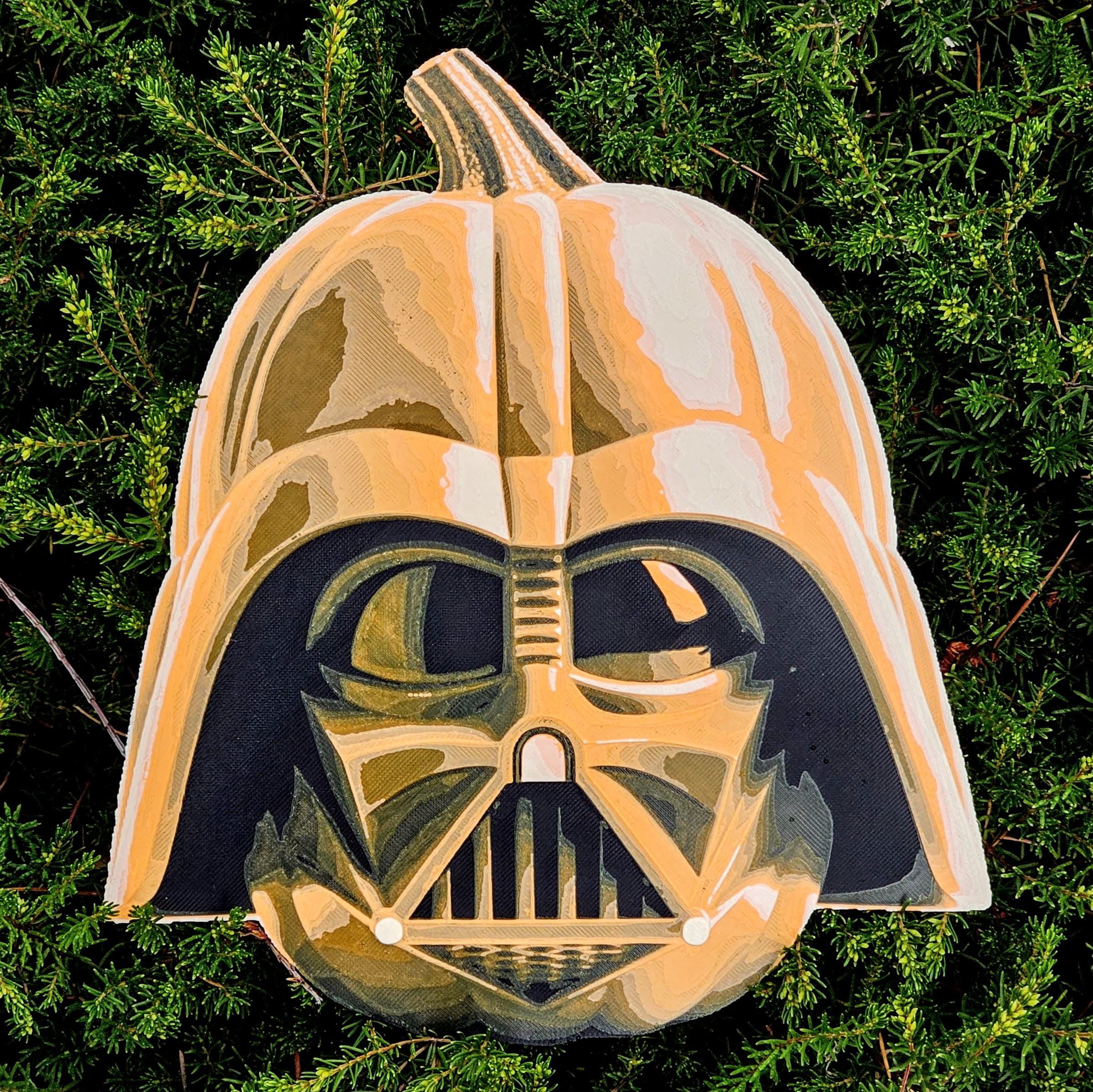 Star Wars (Inspired) "Ana-pumpkin Skywalker" HueForge Darth Vader Helmet 3d model