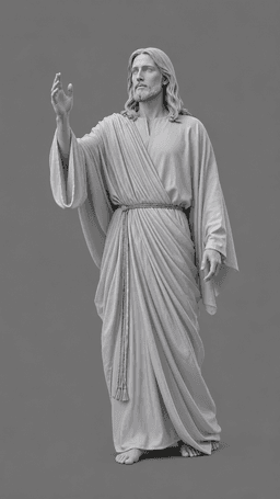 Free Jesus Blessing Statue STL – Christian Prayer Sculpture 3D Print 3d model
