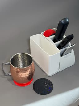 TV Tray Organizer with Removable Bin 3d model