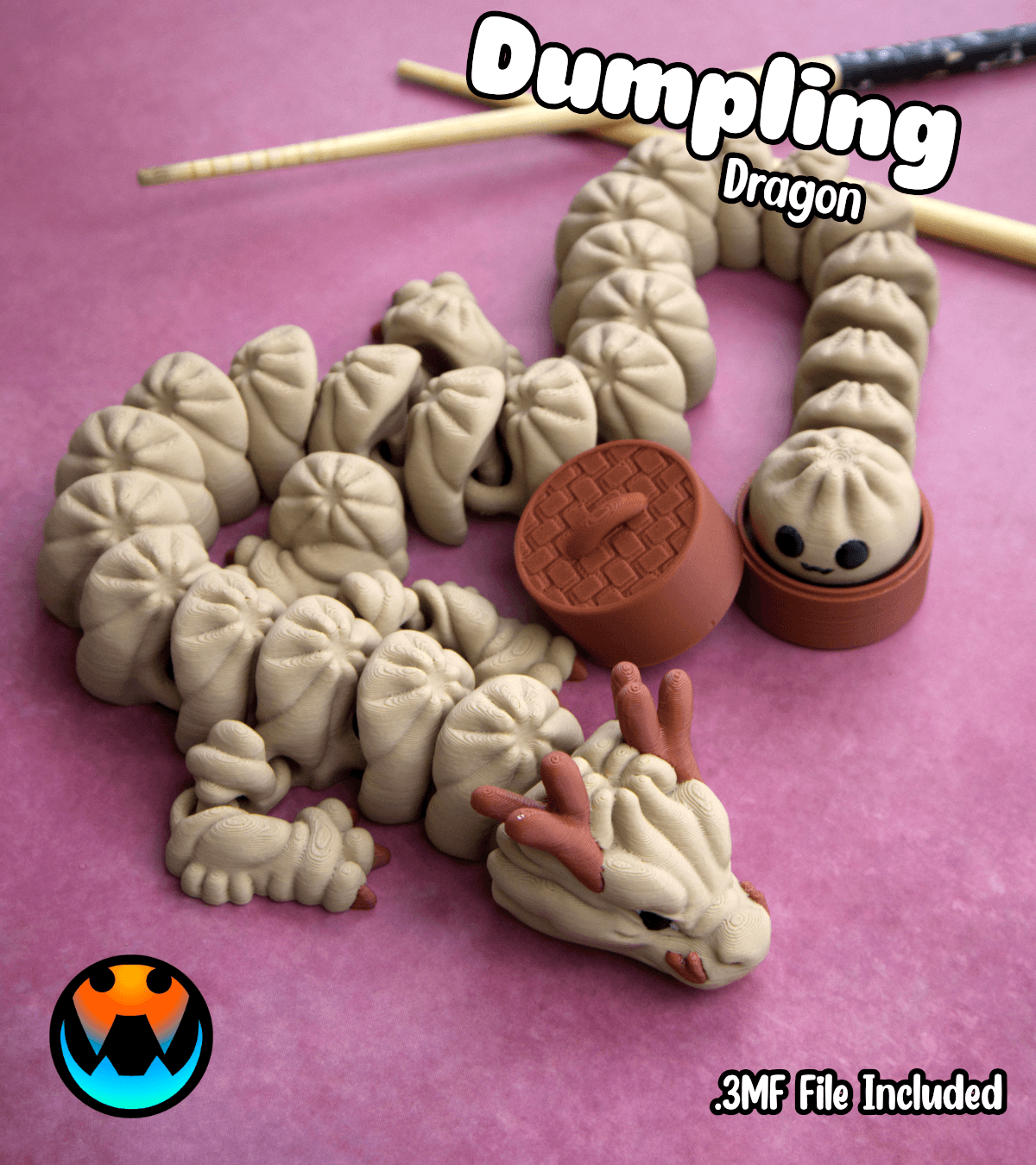 Dumpling Dragon 3d model