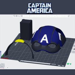 Captain America Cat Mask / Helmet (3D Printable) 3d model