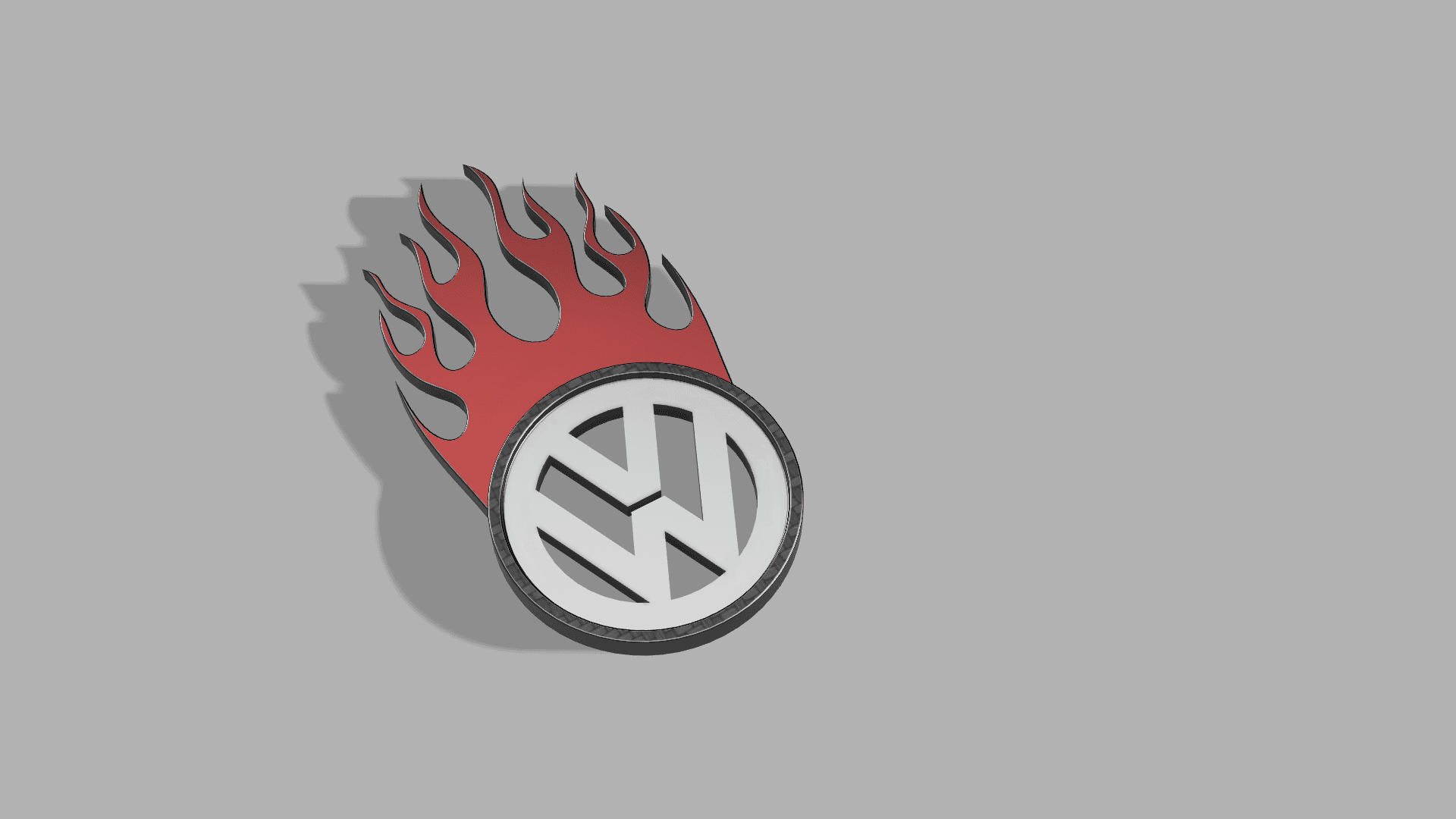 VW Logo Flames 3d model