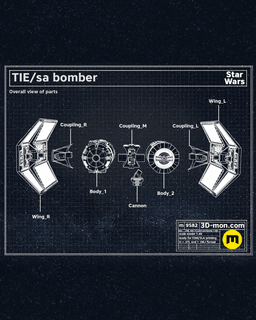 TIE/sa Bomber - Star Wars 3d model