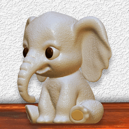 Baby Elephant Figurine African Safari Decor 3d model