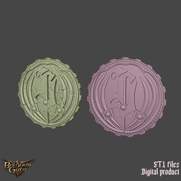 Fantasy Soul Coin Baldurs Gate 3 3d model