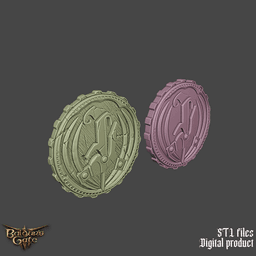 Fantasy Soul Coin Baldurs Gate 3 3d model