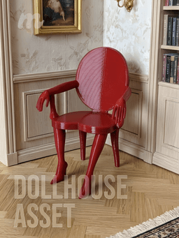 Sexy Chair Legs 1:12 | Miniature Dollhouse 3d model