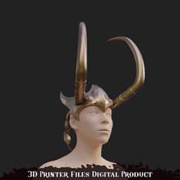 Lady Loki Cosplay Helmet Marvel Rivals 3d model