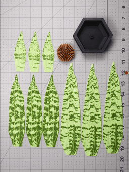 Low Poly Plant - Snake Plant 3d model