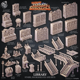 Library Set (Pre-Supported) 3d model