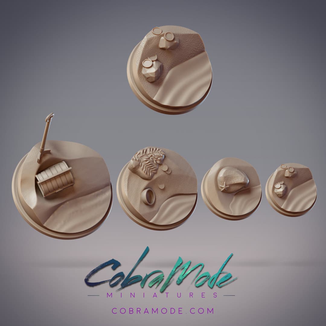 Treasure Island Base Pack (4pcs) 3d model