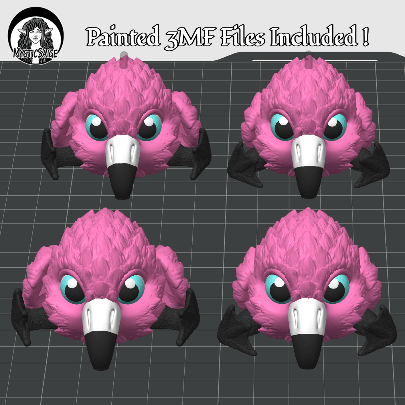 Flamingo Puffling - Exclusive Model 3d model