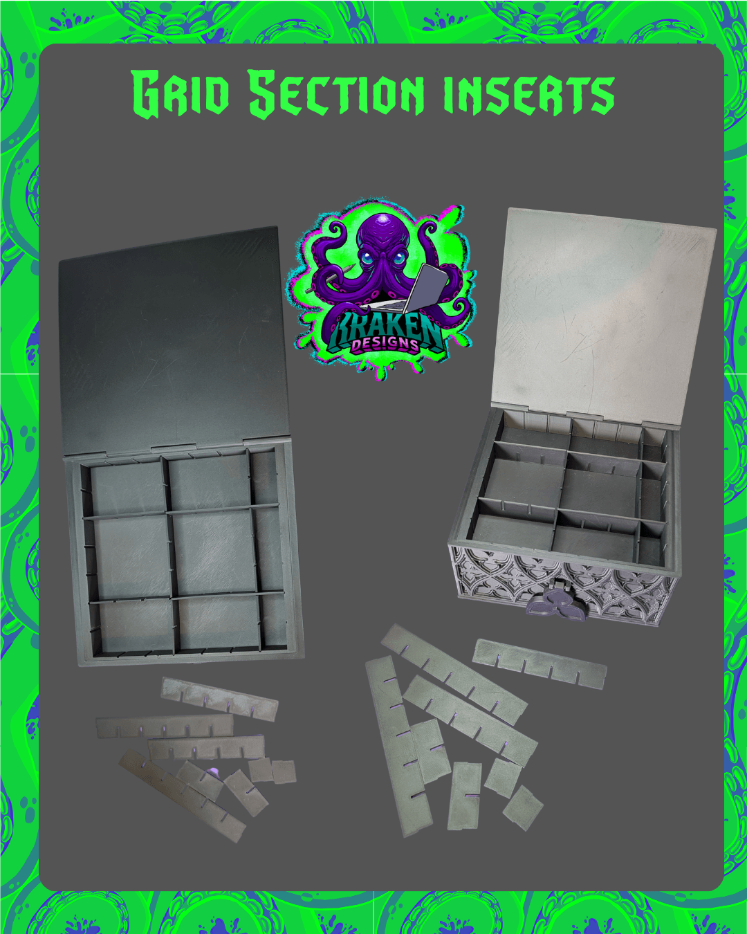 Grid Storage inserts for Hobby Box 3d model