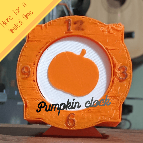 Pumpkin clock 3d model