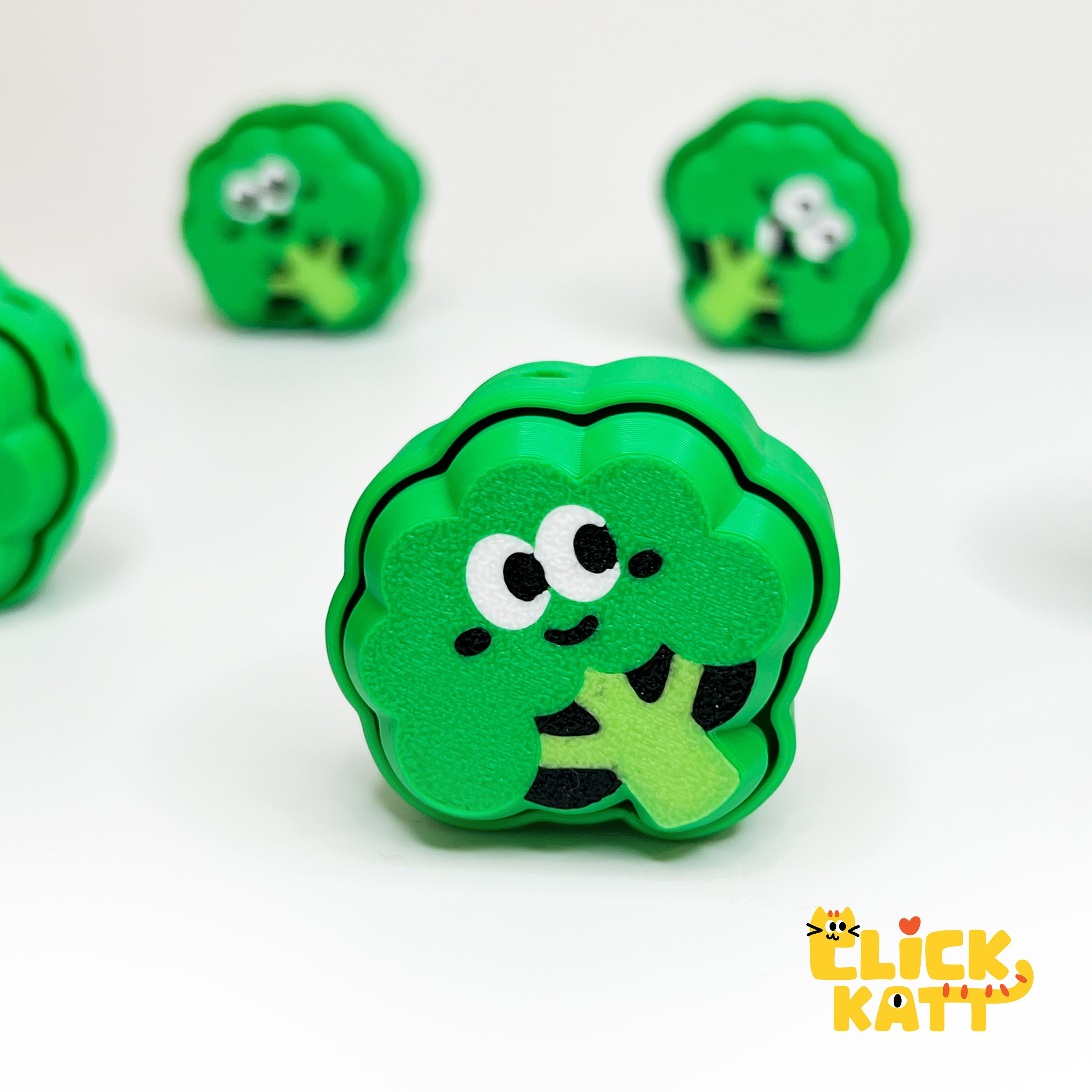 Broccoli - Clicker Fidget Toy Keychain 3d model