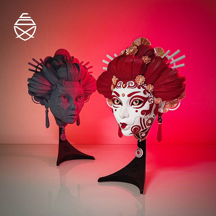 Geisha Wall Mask 3d model