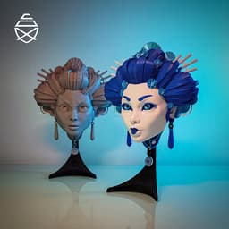 Geisha Wall Mask 3d model