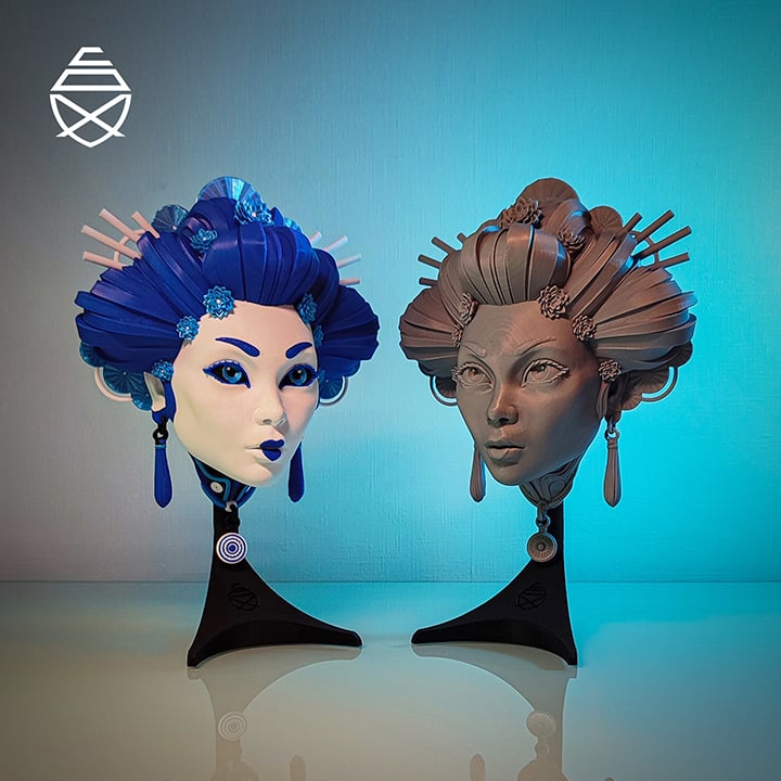 Geisha Wall Mask 3d model