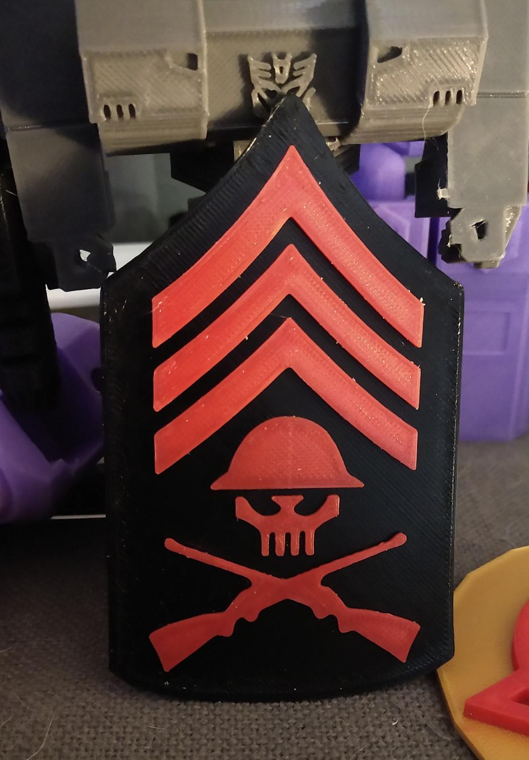 Sgt Hatred logo badge from The Venture Bros 3d model
