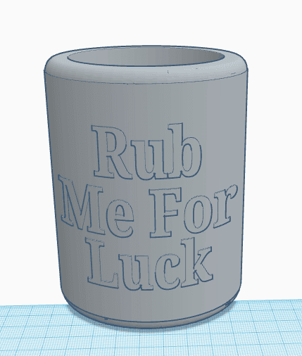 Rub Me For Luck Beer Koozie 3d model