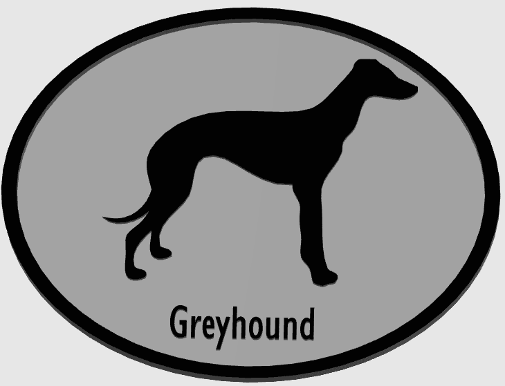 Greyhound Dog Breed Plaque  3d model