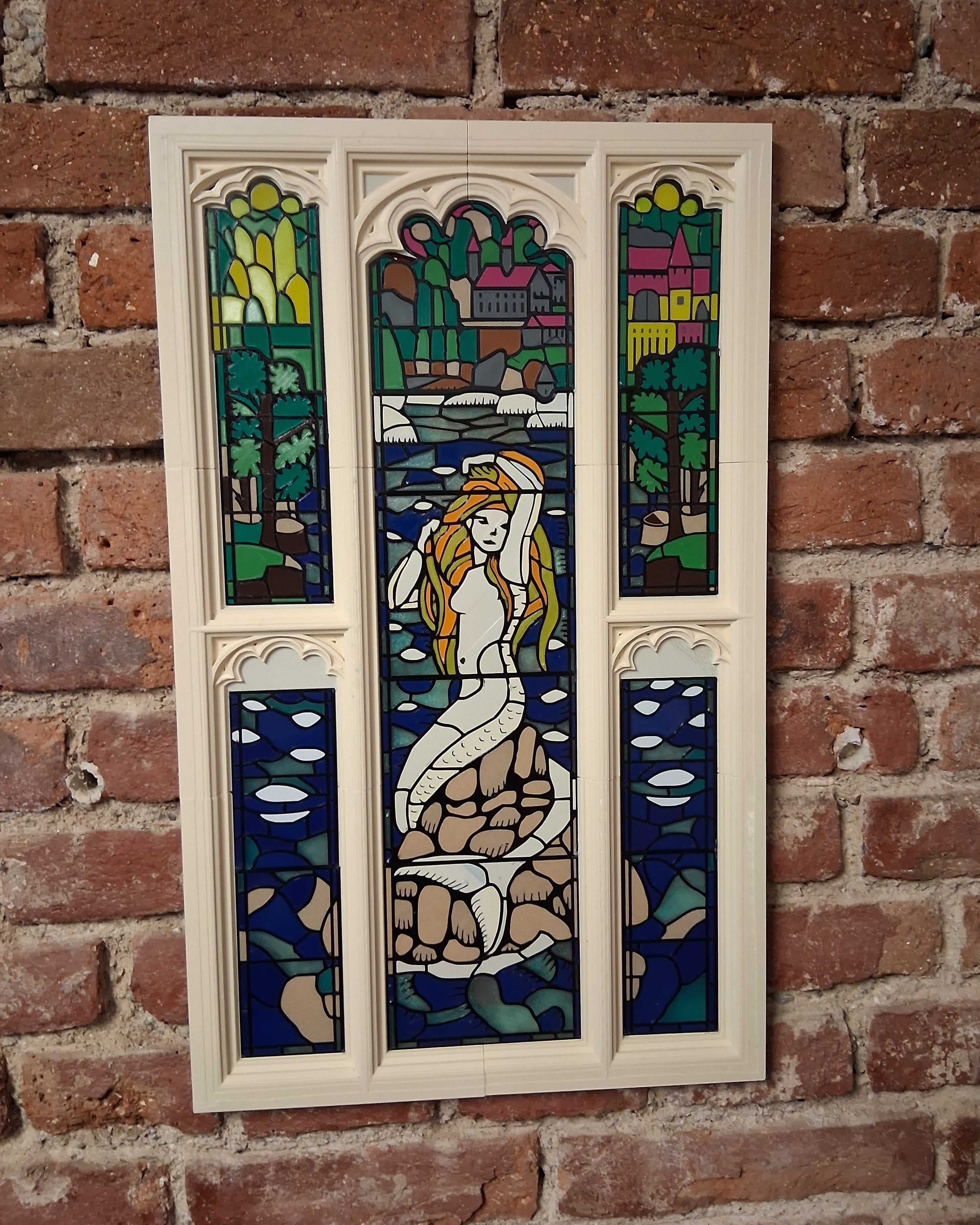 Harry Potter Bathroom Stained Glass Window 3d model